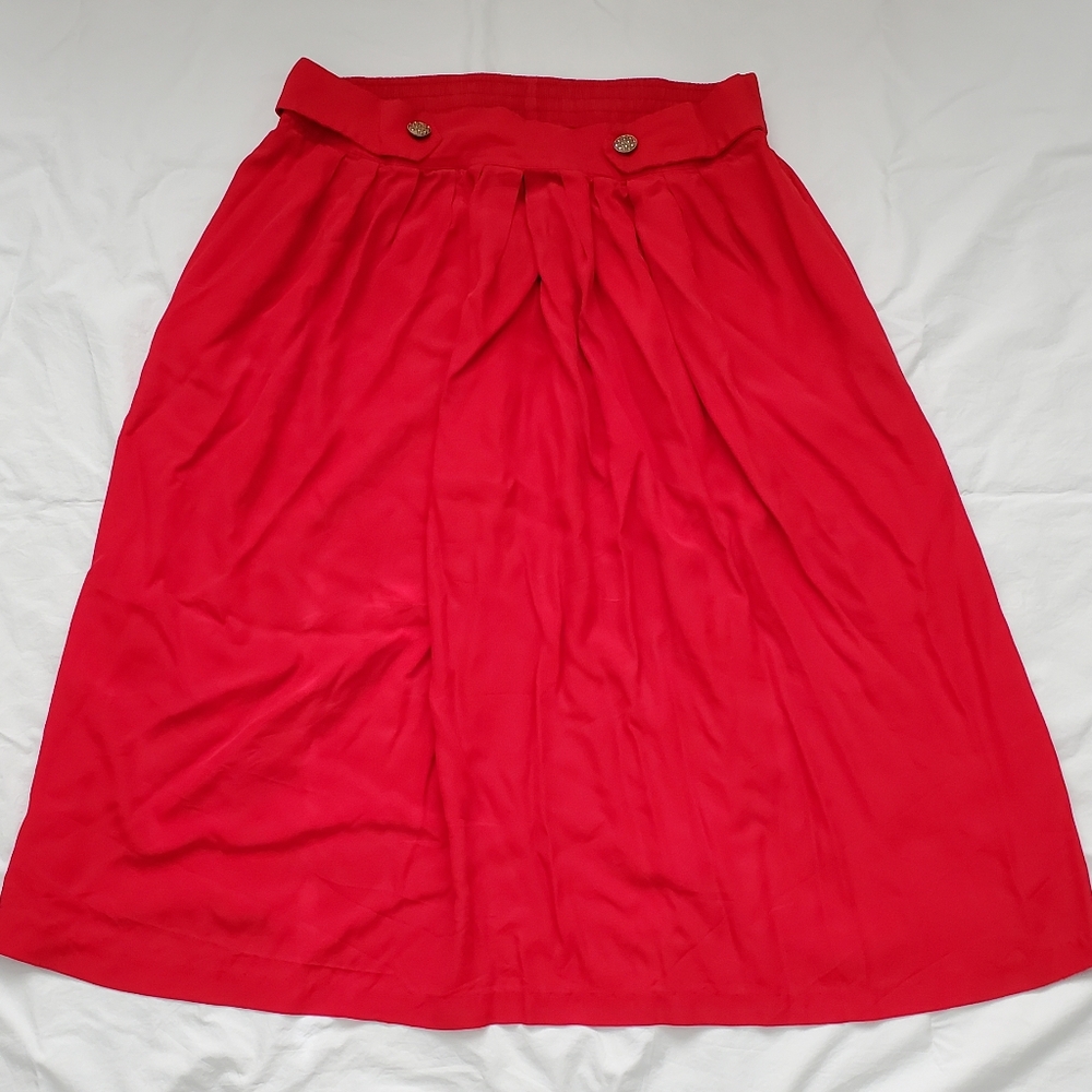 Red Vintage Skirt, Size 20